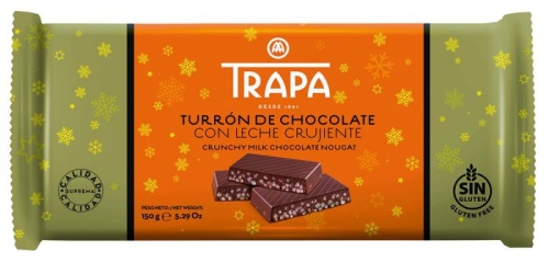 TURRON CHOCOLATE CRUJ. TRAPA 150 GR.